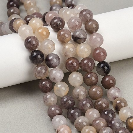 Natural Violet Strawberry Quartz Beads Strands G-P530-B02-04-1