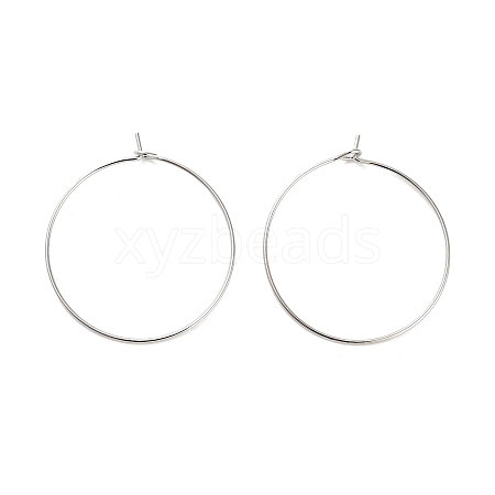 Brass Hoop Earring Findings X-KK-R112-038D-1