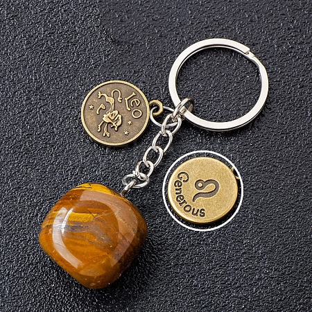 Natural Tiger Eye Keychain PW-WG6B815-05-1