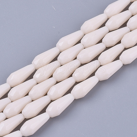 Opaque Solid Color Glass Beads Strands LS-GLAA-T009-001F-1