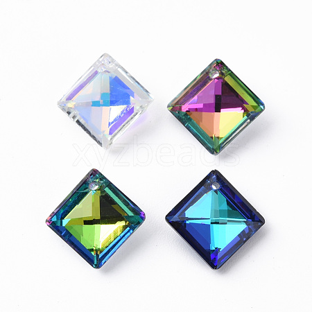 Electroplate Glass Charms EGLA-N006-021A-5-1