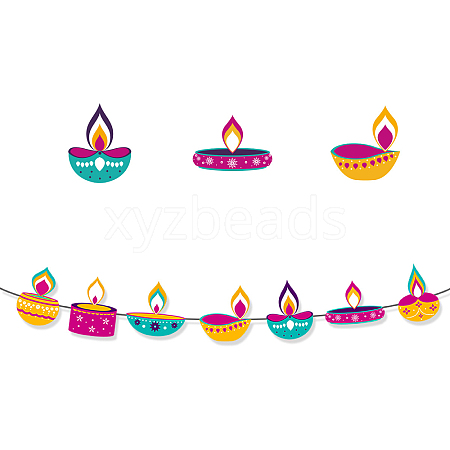 Diwali Theme Paper Flag Banners DIY-NH0011-01B-1