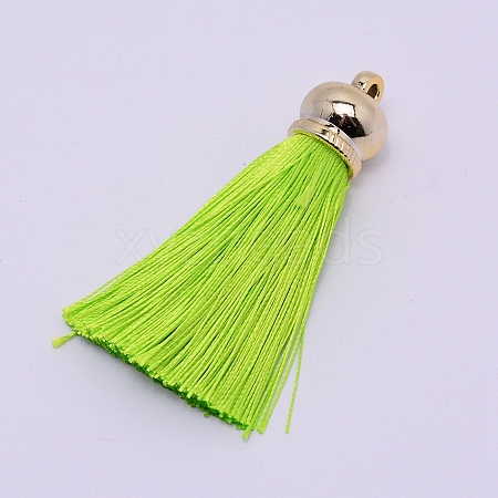 Polyester Tassel Big Pendants FIND-WH0062-02J-1