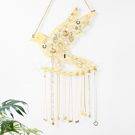 Bird Iron Wall Mounted Jewelry Display Rack ODIS-Q042-06G-1