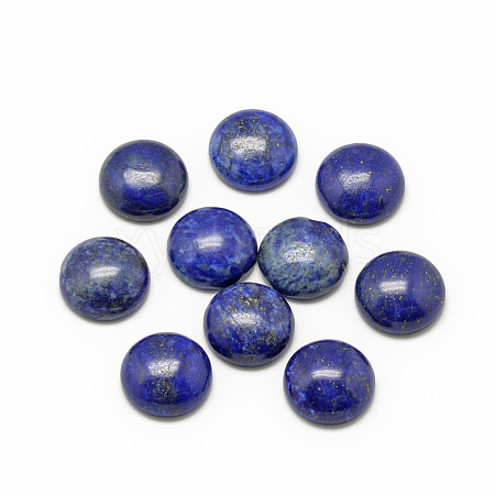 Natural Lapis Lazuli Cabochons G-R416-10mm-33-1