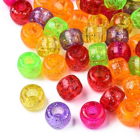 Transparent Acrylic European Beads X-TACR-T010-002-1