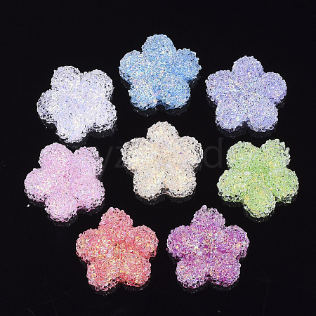 Epoxy Resin Cabochons RESI-T041-10-1