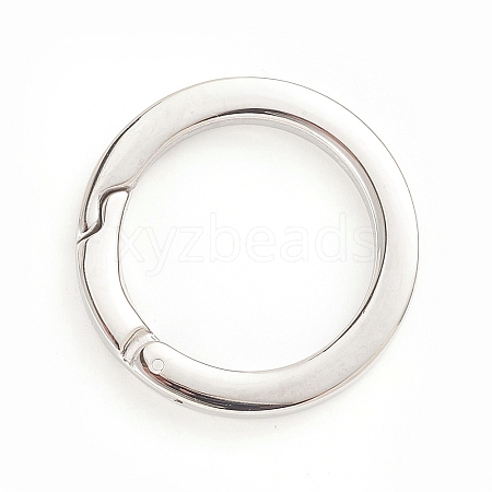 Non-Tarnish 304 Stainless Steel Spring Gate Rings X-STAS-I133-14A-1