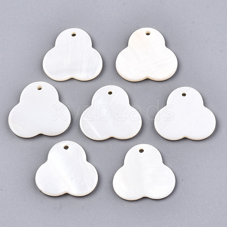 Natural Freshwater Shell Pendants SHEL-N026-133-1