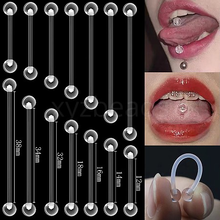 Acrylic Tongue Rings WG0B40E-06-1