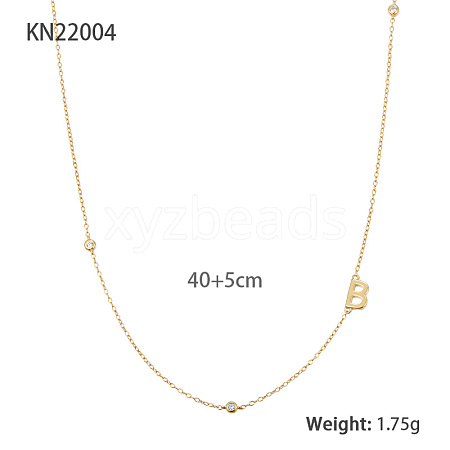 925 Silver Initial Letter Pendant Necklace EU2123-2-1