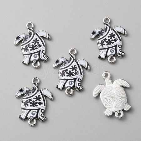 Zinc Alloy Enamel Connector Charms LS-FIND-WH0136-19G-1