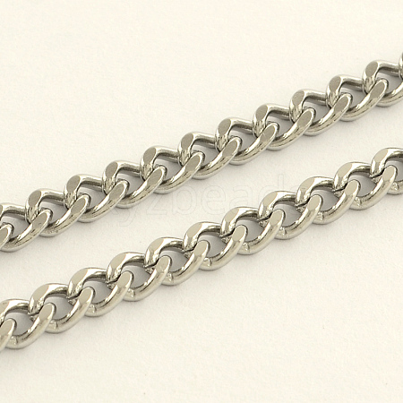 Tarnish Resistant 304 Stainless Steel Curb Chains CHS-R008-07-1