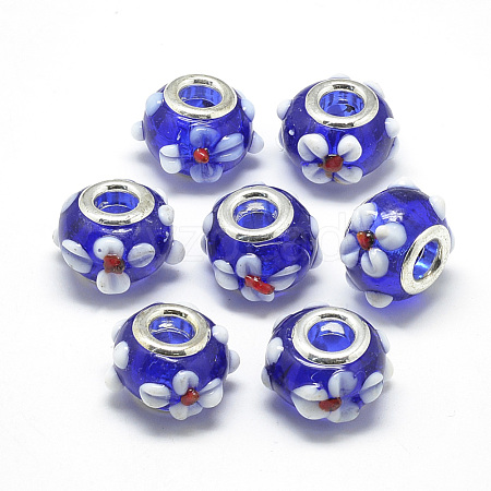 Handmade Lampwork European Beads LAMP-Q029-03F-1