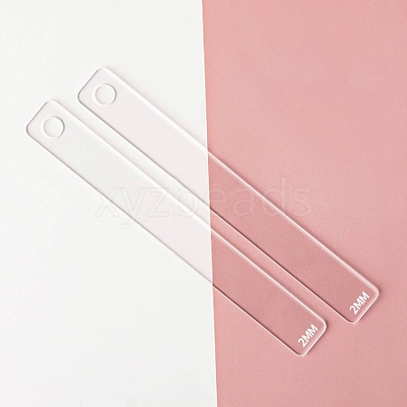 Transparent Acrylic Clay Thickness Ruler PW-WG44593-01-1