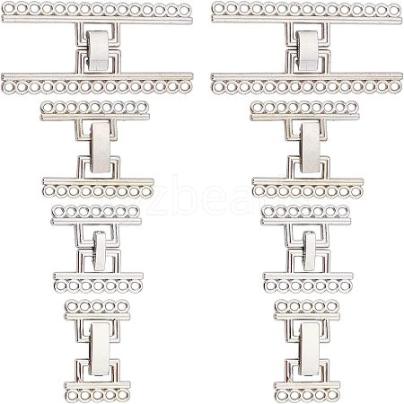 SUPERFINDINGS 8 Sets 4 Styles Alloy and Brass Fold Over Clasps FIND-FH0004-48-1