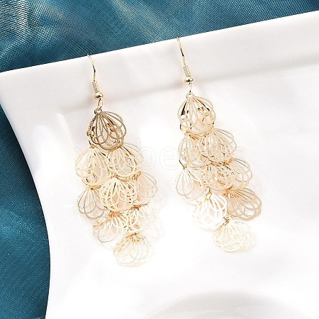 Brass Dangle Earrings EJEW-B157-02C-G-1