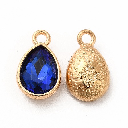 Faceted Glass Rhinestone Pendants GLAA-I051-A10-1