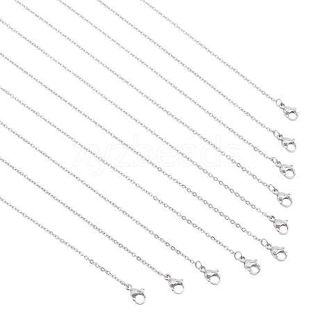 Unicraftale 304 Stainless Steel Cable Chain Necklace STAS-UN0017-35P-1