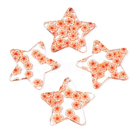 Transparent Clear Cellulose Acetate(Resin) Pendants LS-KY-T040-64D-1