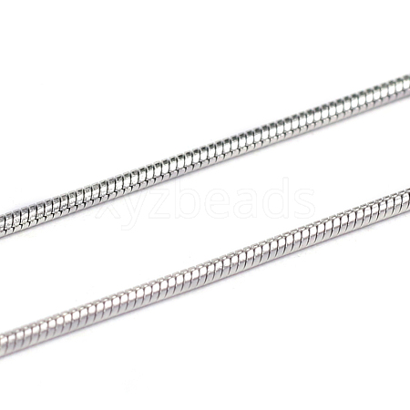 Tarnish Resistant 304 Stainless Steel Round Snake Chains CHS-L001-163-1.2mm-1