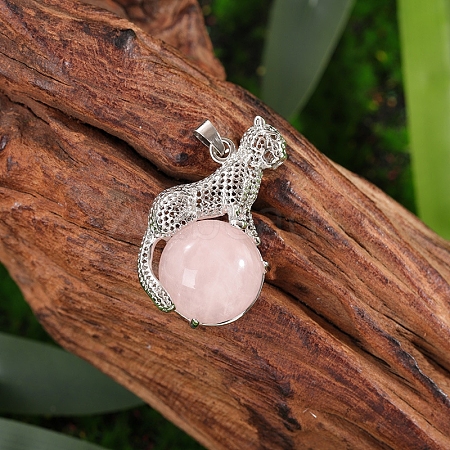 Natural Rose Quartz Pendants PW-WG528BD-02-1