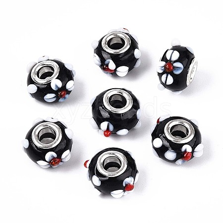 Handmade Lampwork European Beads X-LAMP-Q029-03K-1