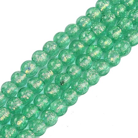 Handmade Foil Lampwork Beads Strands FOIL-K003-06B-03-1