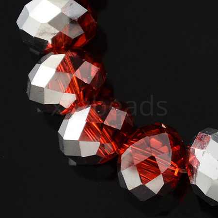 1Strand Electroplate Glass Beads Strands X-GR6MMY-18S-1