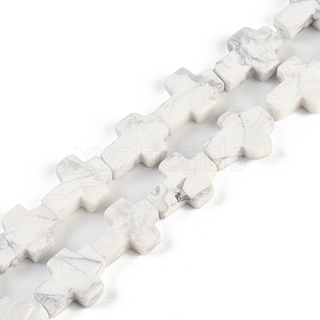 Natural Howlite Beads Strands G-I369-A18-02-1