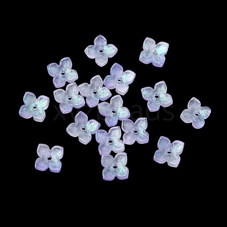 Dyed & Heated Glass Bead Caps GLAA-Z019-01E-1