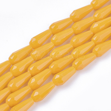 Opaque Solid Color Glass Beads Strands GLAA-T009-001D-1