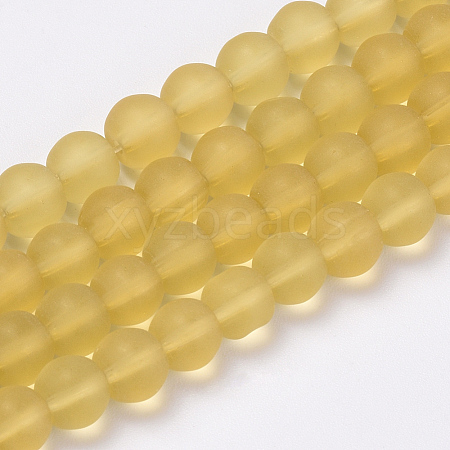 Transparent Glass Beads Strands X-GLAA-Q064-11-10mm-1