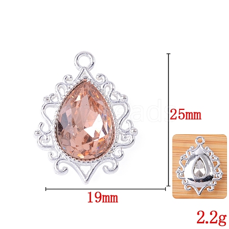 Glass Rhinestone Pendants FIND-WH0021-91S-04-1