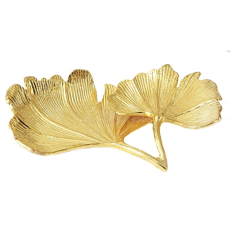 Iron Ginkgo Leaf Jewelry Tray BOHO-PW0001-052-1