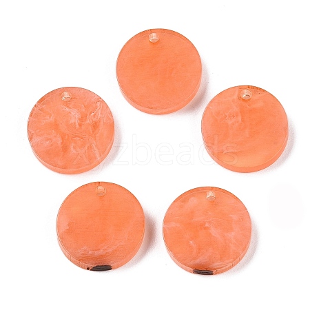 Opaque Resin Pendants RESI-T058-03F-1