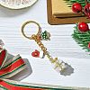 Christmas Woven Glass Keychains KEYC-MZ00017-02-2