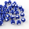 Dot Pattern Opaque Acrylic Beads SACR-R883-12mm-02-1
