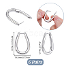 6 Pairs Alloy Hoop Earrings EJEW-UN0003-22P-3