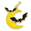 Halloween Rack Plating Brass Enamel Pendants KK-U032-11B-G-1