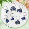 Natural Lapis Lazuli Chip & Alloy Tree of Life Pendant Keychain KEYC-JKC00648-03-2