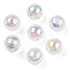 Transparent Crackle Acrylic Beads MACR-S373-66A-L01-1