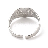 Ion Plating(IP) 304 Stainless Steel Cuff Finger Rings RJEW-L107-014P-3