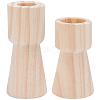 Gorgecraft 2Pcs 2 Style Wood Candle Holder AJEW-GF0004-05A-1