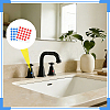 48Pcs 2 Colors PVC Hot & Cold Water Marking for Faucet FIND-NB0007-36-3