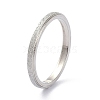 Non-Tarnish 2mm Matte Plain Dome Finger Ring for Girl Women RJEW-C012-01E-P-3