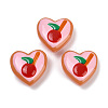 Handmade Heart Lampwork Beads Strands LAMP-P069-04B-05-2