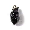 Transparent Resin Pendants RESI-E028-01G-04-2