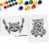 MAYJOYDIY US 2Pcs PET Hollow Out Drawing Painting Stencils DIY-MA0002-74-1