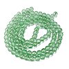 Frosted Transparent Glass Bead Strands X1-GLAA-P065-8mm-04-5